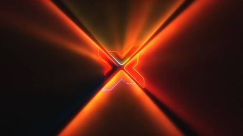 Energetic Neon Glow Logo Reveal with Glitch Effects