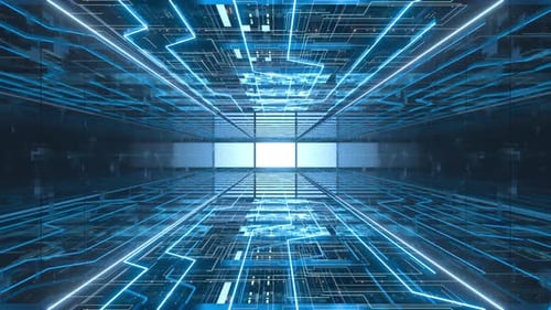 Avancez dans la salle des serveurs de sécurité réseau