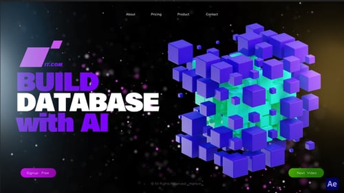 3D Animation Plastic Colorful Cube IT Opener