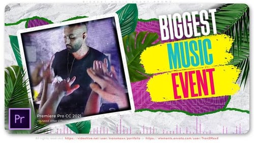 Vibrant Music Event Promo with Glitch Effects and Bold Typography