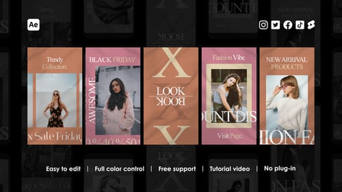 Animated Vertical Fashion Reels for Social Media Marketing
