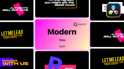Dynamic Modern Titles Pack with Clean Geometric Animations