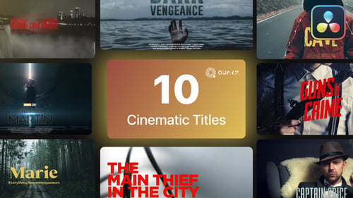 Cinematic Titles for DaVinci Resolve Vol. 01
