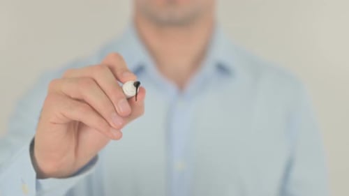 Price Rise, Man Writing on Transparent Glass Screen
