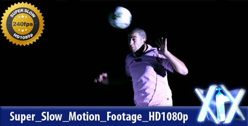 Man Bouncing Soccer Ball in Super Slow Motion