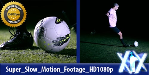 Soccer Player Kicking Ball on Turf at Night