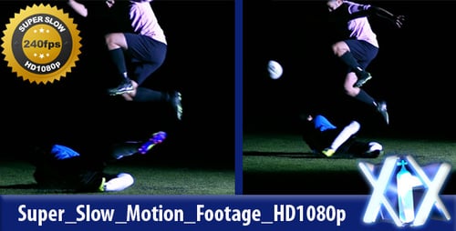 Athletic Player Jump Kicks Soccer Ball at Night