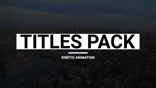 Dynamic Modern Titles for Professional Videos