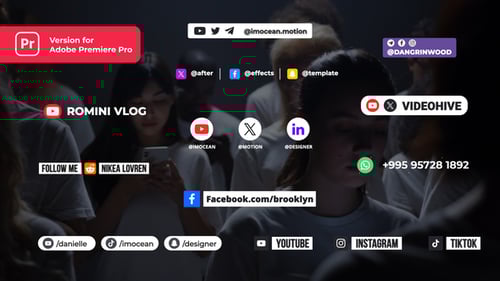Animated Social Media Lower Thirds and Contact Info
