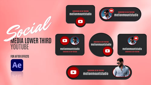 Social Media Lower Thirds - Youtube