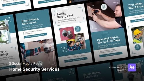 Social Media Reels - Home Security Services After Effects Template