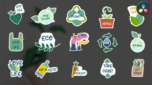 Animated Ecology Titles and Icons for Environmental Content