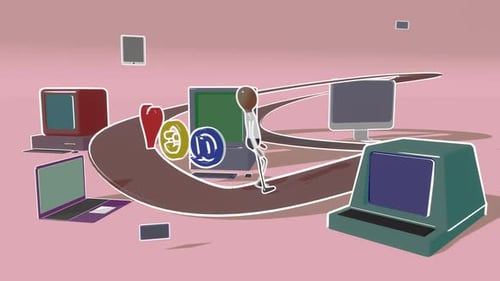 Konzept der Entwicklung, Computertechnologien und Wissenschaft