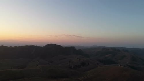 Aerial Sunset Mountain View