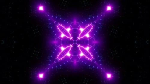 Abstract VJ Purple Neon Light Loop 4K 05
