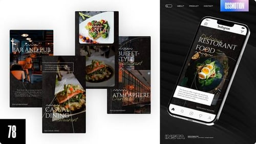 Dynamic Restaurant Food Instagram Stories & Reels Template