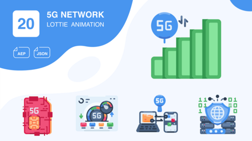 5G Network Animated Icons | After Effects
