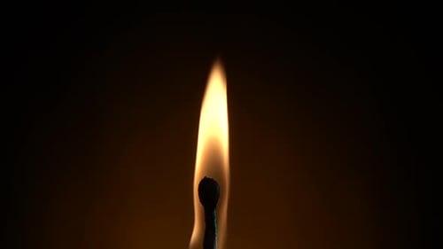 Match Ignites, Burns, and Emits Green Smoke