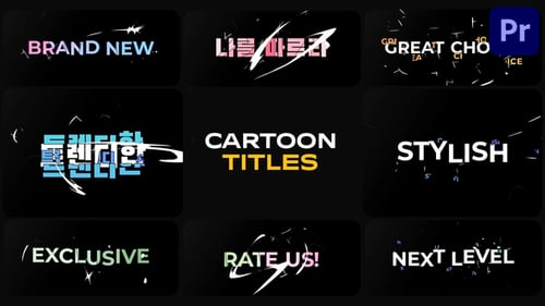 Dynamic Glitch Text Animations with Cartoon Impact Effects