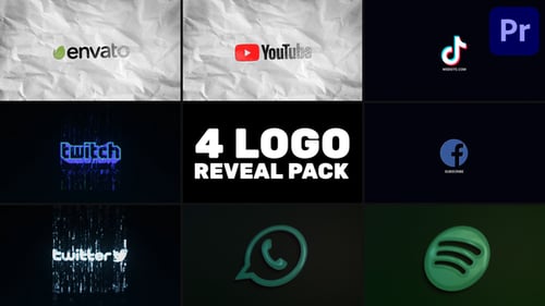 Dynamic Logo Reveal Pack with Glitch and Sketch Effects