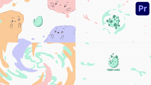 Clouds Characters Logo for Premiere Pro