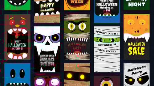 Cartoon Halloween Character Social Media Stories