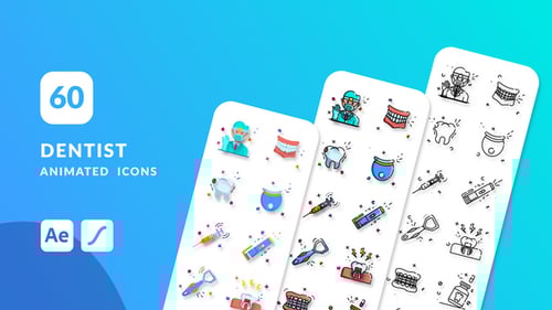 Dentist Animated Icons | After Effects