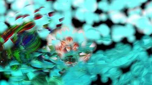 Abstract Colorful Fluid Morphing Psychedelic Background