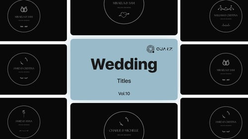 Elegant Wedding Couple Names Title Animations