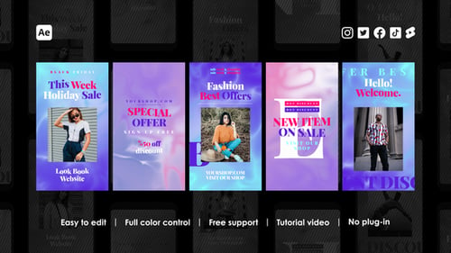 Dynamic Fashion Instagram Stories for Social Media Promotions