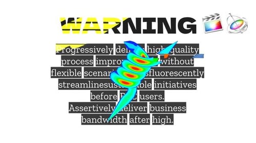 Warning Glitch Logo Reveal