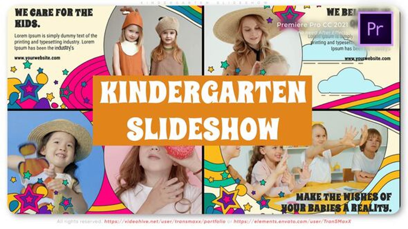 Kindergarten Slideshow, Openers ft. animation & baby - Envato