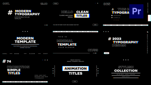 Clean Typography Titles