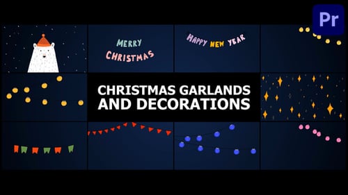 Animated Christmas Garlands and New Year Decorations