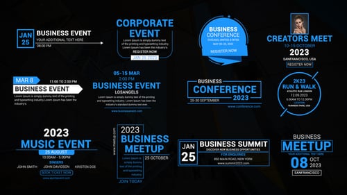 Dynamic Corporate Event Titles and Lower Thirds