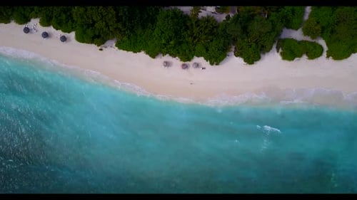 Aerial view panorama of luxury resort beach time by blue lagoon and white sand background of a dayou