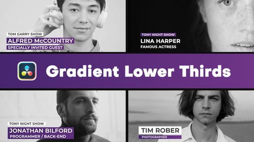 Simple Gradient Lower Thirds | DaVinci Resolve