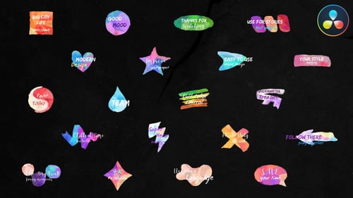 Vibrant Brush Paint Stroke Title Animations