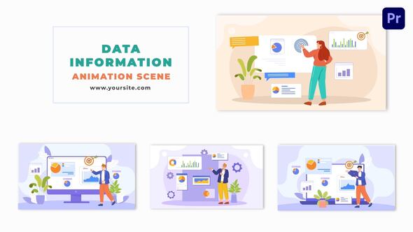 Data Visualization Concept Vector Animation Scene, Elements ft ...