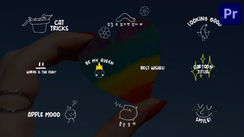 Cartoon Lyric Titles for Premiere Pro