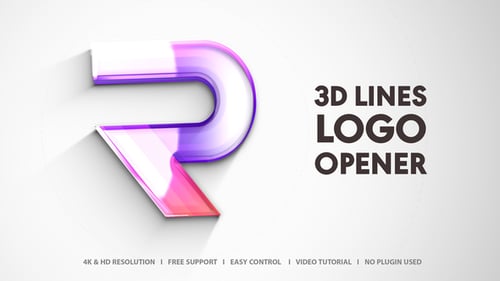 Modern Abstract Logo Reveal with Dynamic 3D Shapes