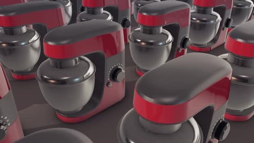 a lot of dough mixers in a row Hd