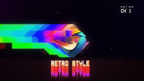Retro VHS Glitch Logo