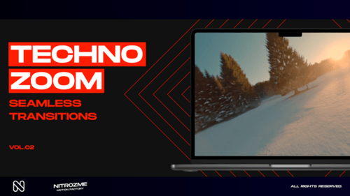 Seamless Glitch Zoom Transitions Video Pack