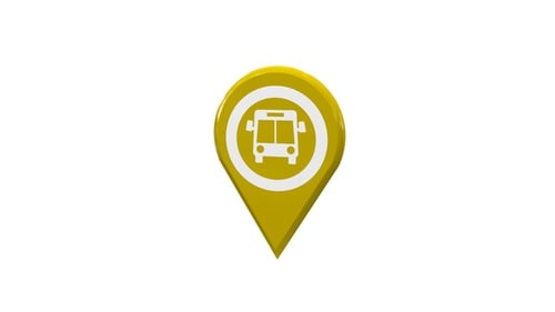Bus Station Map Pointer Yellow V4