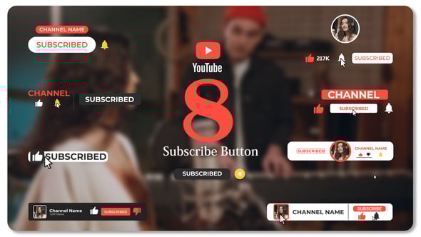 Youtube Subscribe Buttons Pack, Titles ft. youtube subscribe button ...