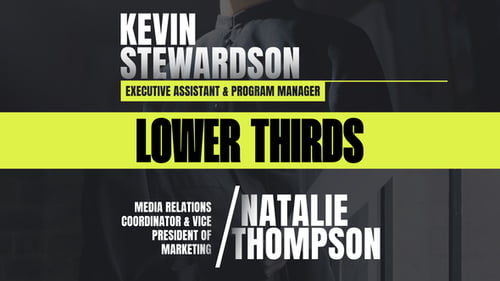Lower Thirds | Premiere Pro