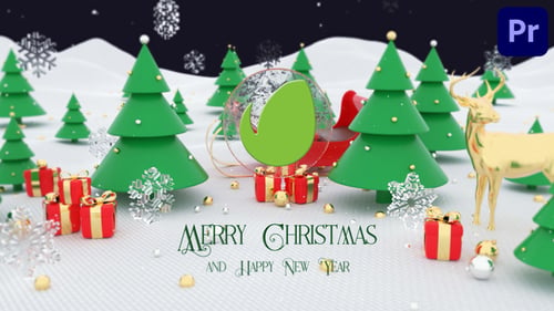 3D Christmas Logo for Premiere Pro