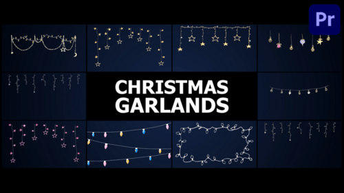 Animated Christmas Garlands and String Lights Pack