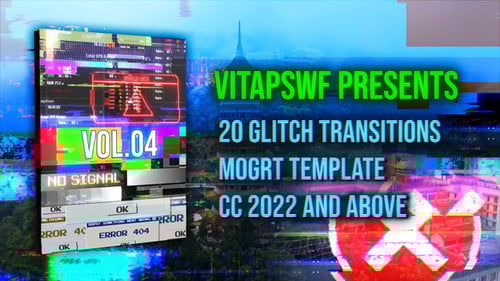 Glitch Transitions Vol. 04 | MOGRT